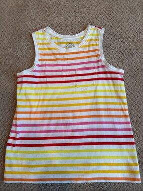 Kids Primary Striped Tank Top in Multi-Color size